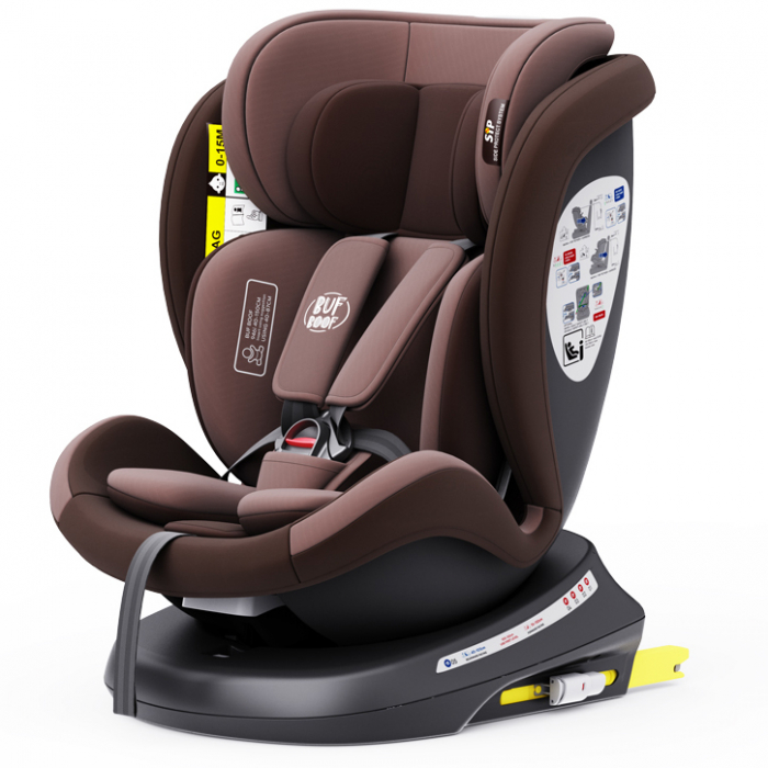 BUF BOOF TWT Plus iSize Autósülés, 360 °-os, 0-36 kg-os forgatással, 40-150 cm, Coffee [1]