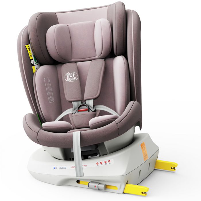 BUF BOOF TWT Plus iSize Autósülés, 360 °-os, 0-36 kg-os forgatással, 40-150 cm, LightRed [9]