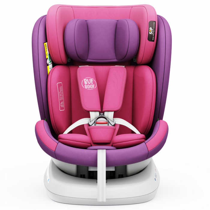 BUF BOOF TWT Plus iSize Autósülés, 360 °-os, 0-36 kg-os forgatással, 40-150 cm, UnicornPink [10]