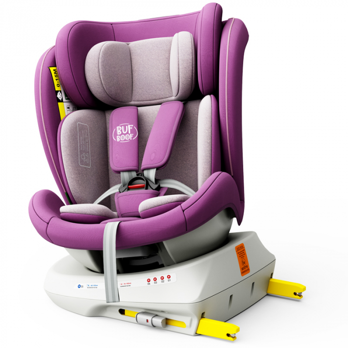 BUF BOOF TWT Plus iSize Autósülés, 360 °-os, 0-36 kg-os forgatással, 40-150 cm, Purple [7]
