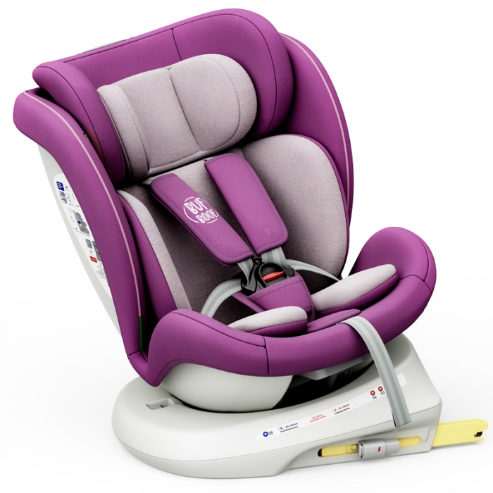 BUF BOOF TWT Plus iSize Autósülés, 360 °-os, 0-36 kg-os forgatással, 40-150 cm, Purple [8]