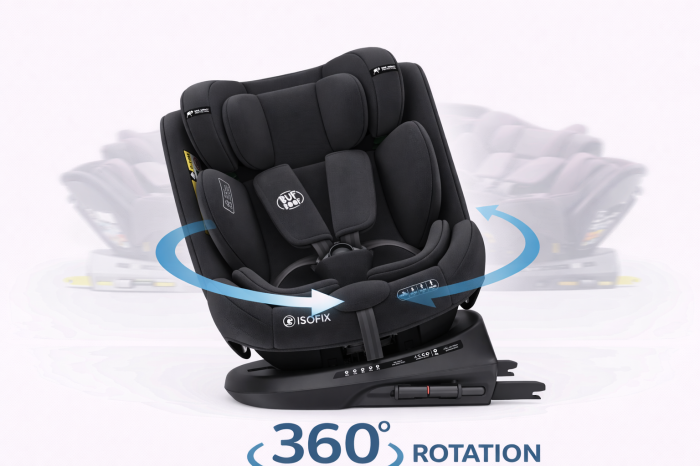 BUF BOOF® TWT Plus DELUXE i-Size R129 360°-ban forgatható autós gyerekülés, ISOFIX, 40–150 cm (0–36 kg) BlackJeans [11]