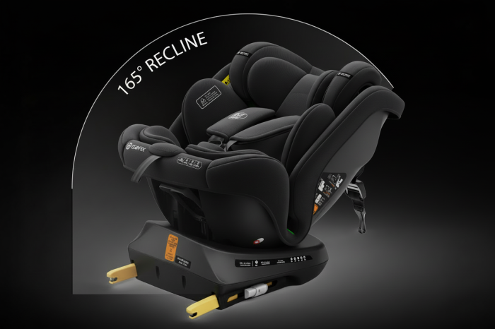 BUF BOOF® TWT Plus DELUXE i-Size R129 360°-ban forgatható autós gyerekülés, ISOFIX, 40–150 cm (0–36 kg) BlackJeans [7]