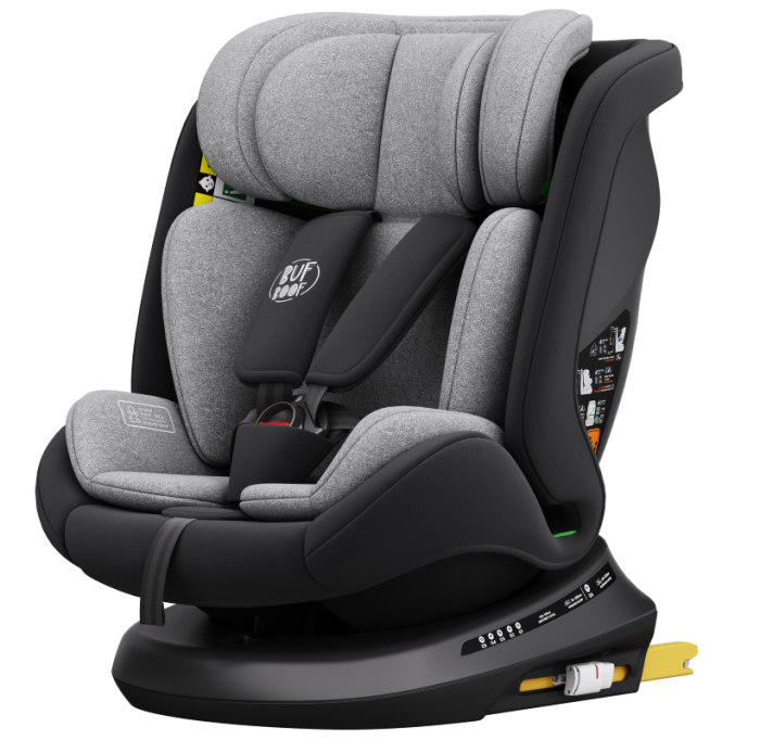 BUF BOOF® TWT Plus DELUXE i-Size R129 360°-ban forgatható autós gyerekülés, ISOFIX, 40–150 cm (0–36 kg) Black [10]
