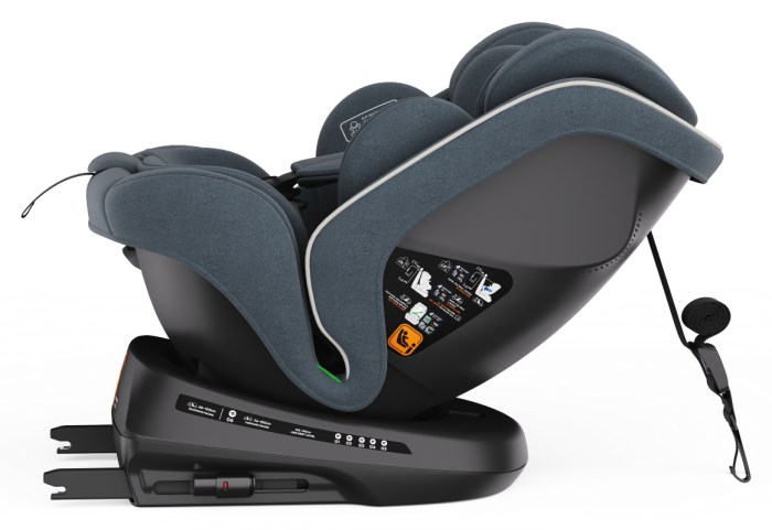 BUF BOOF® TWT Plus DELUXE i-Size R129 360°-ban forgatható autós gyerekülés, ISOFIX, 40–150 cm (0–36 kg) Grey [12]