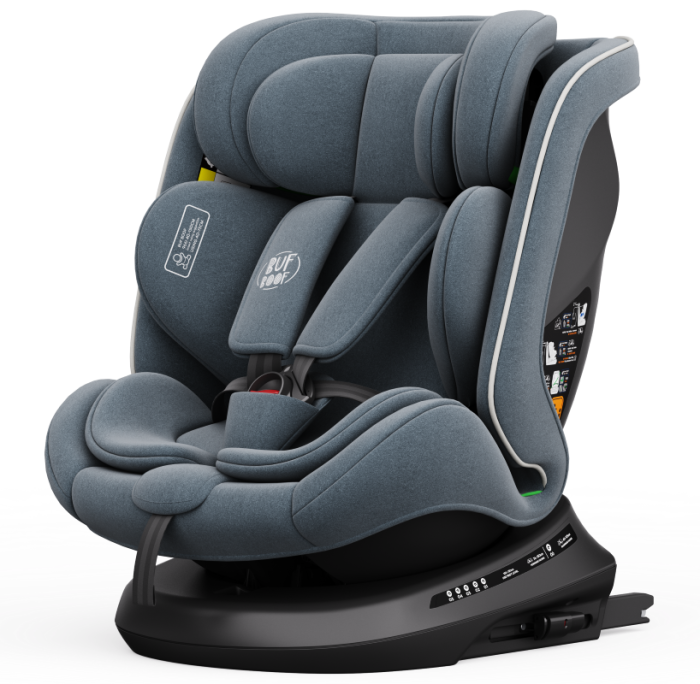 BUF BOOF® TWT Plus DELUXE i-Size R129 360°-ban forgatható autós gyerekülés, ISOFIX, 40–150 cm (0–36 kg) Grey [13]