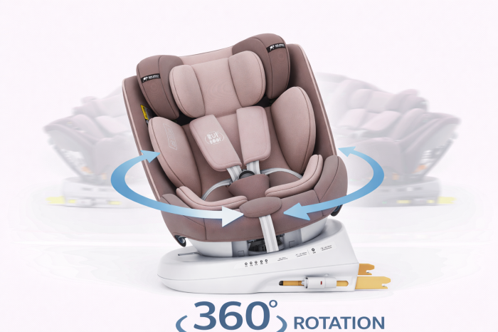 BUF BOOF TWT Plus iSize Autósülés, 360 °-os, 0-36 kg-os forgatással, 40-150 cm, LightPurple [3]