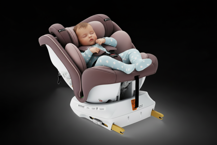 BUF BOOF TWT Plus iSize Autósülés, 360 °-os, 0-36 kg-os forgatással, 40-150 cm, LightPurple [7]