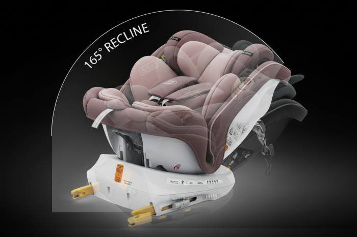 BUF BOOF TWT Plus iSize Autósülés, 360 °-os, 0-36 kg-os forgatással, 40-150 cm, LightPurple [2]