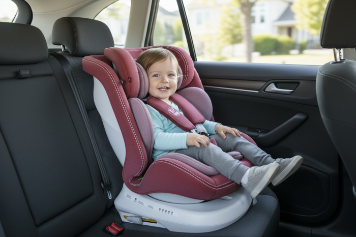 BUF BOOF TWT Plus iSize Autósülés, 360 °-os, 0-36 kg-os forgatással, 40-150 cm, Red [4]