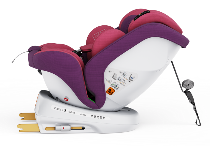 BUF BOOF® TWT Plus DELUXE i-Size R129 360°-ban forgatható ISOFIX autósülés 40–150 cm 0–36 kg UnicornPink [12]