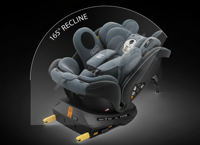 BUF BOOF TWT Plus iSize Autósülés, 360 °-os, 0-36 kg-os forgatással, 40-150 cm, UrsBlack [2]