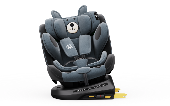 BUF BOOF TWT Plus iSize Autósülés, 360 °-os, 0-36 kg-os forgatással, 40-150 cm, UrsBlack [12]