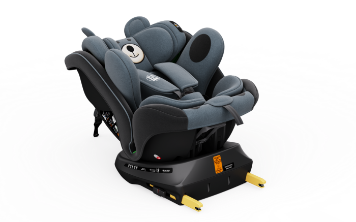 BUF BOOF TWT Plus iSize Autósülés, 360 °-os, 0-36 kg-os forgatással, 40-150 cm, UrsBlack [13]