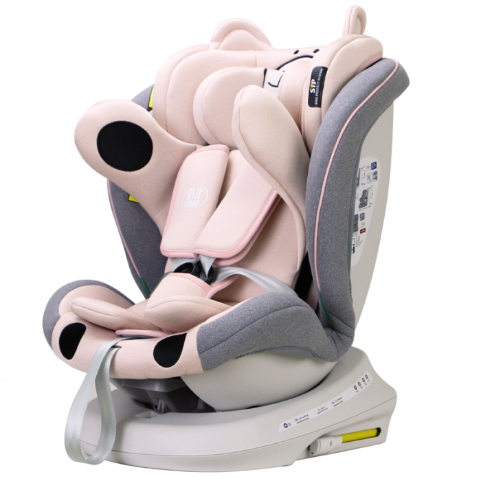 BUF BOOF TWT Plus iSize Autósülés, 360 °-os, 0-36 kg-os forgatással, 40-150 cm, UrsPink [8]