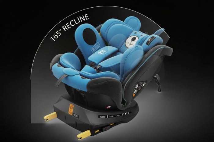 BUF BOOF® TWT Plus DELUXE i-Size R129 360°-ban forgatható ISOFIX autósülés 40–150 cm 0–36 kg UrsBlue [7]