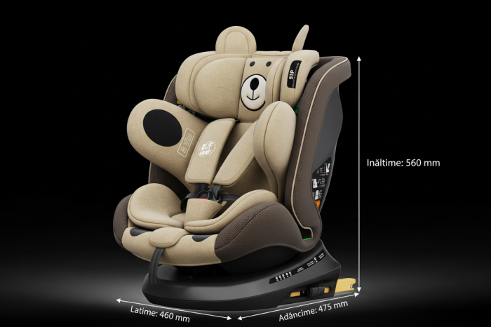 BUF BOOF TWT Plus iSize Autósülés, 360 °-os, 0-36 kg-os forgatással, 40-150 cm, UrsCoffee [8]