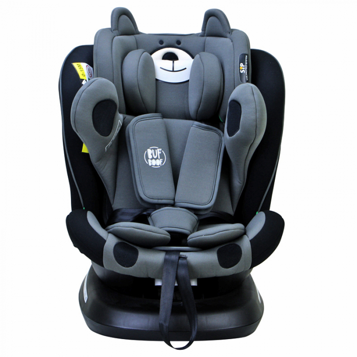 BUF BOOF TWT Plus iSize Autósülés, 360 °-os, 0-36 kg-os forgatással, 40-150 cm, UrsBlack [7]