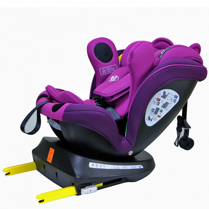 BUF BOOF TWT Plus iSize Autósülés, 360 °-os, 0-36 kg-os forgatással, 40-150 cm, UrsPurple [8]