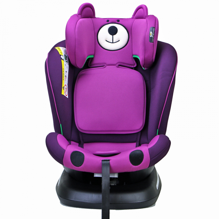 BUF BOOF TWT Plus iSize Autósülés, 360 °-os, 0-36 kg-os forgatással, 40-150 cm, UrsPurple [9]