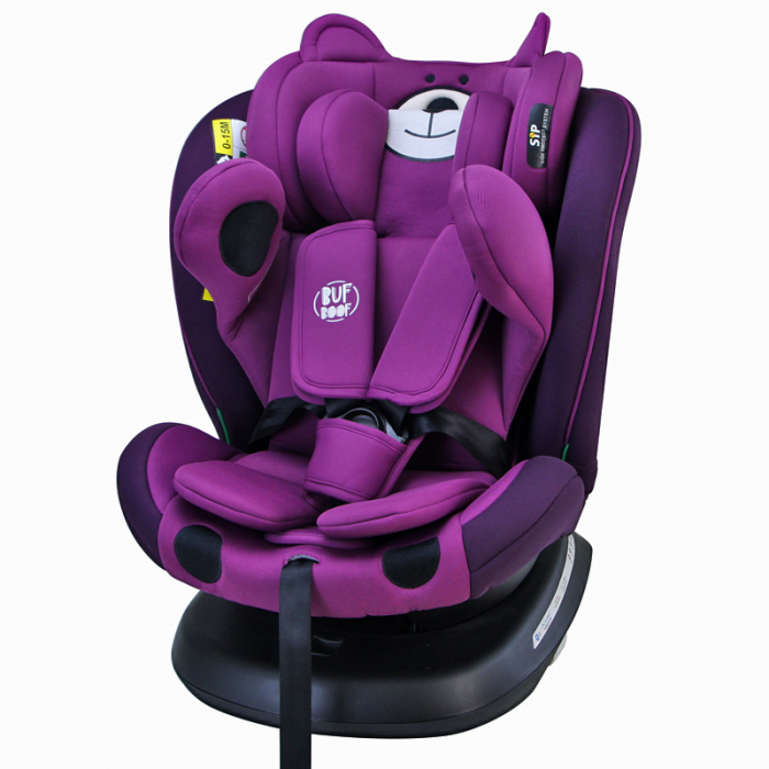 BUF BOOF TWT Plus iSize Autósülés, 360 °-os, 0-36 kg-os forgatással, 40-150 cm, UrsPurple [1]