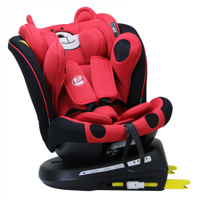 BUF BOOF TWT Plus iSize Autósülés, 360 °-os, 0-36 kg-os forgatással, 40-150 cm, UrsRed [2]