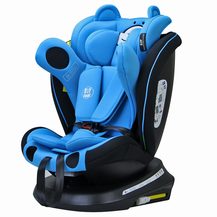 BUF BOOF TWT Plus iSize Autósülés, 360 °-os, 0-36 kg-os forgatással, 40-150 cm, UrsBlue [6]