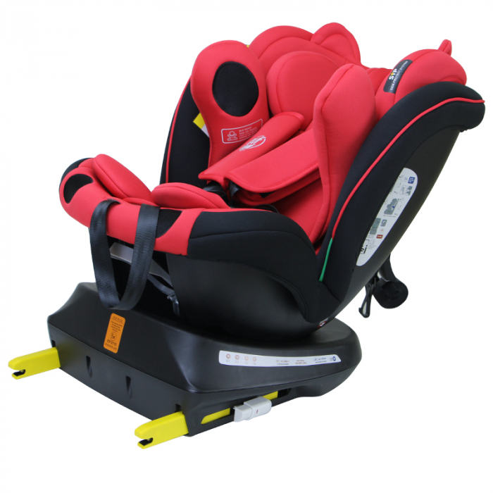 BUF BOOF TWT Plus iSize Autósülés, 360 °-os, 0-36 kg-os forgatással, 40-150 cm, UrsRed [6]