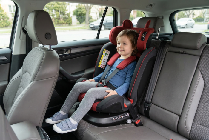 BUF BOOF TWT Plus iSize Autósülés, 360 °-os, 0-36 kg-os forgatással, 40-150 cm, UrsRed [3]