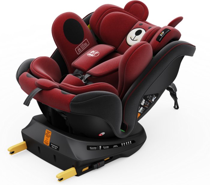 BUF BOOF TWT Plus iSize Autósülés, 360 °-os, 0-36 kg-os forgatással, 40-150 cm, UrsRed [10]