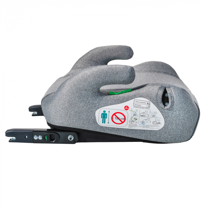 Hero BUF BOOF Isofix autós ülésmagasító R129 ISize 125-150 22-36 kg,, LightGrey [3]