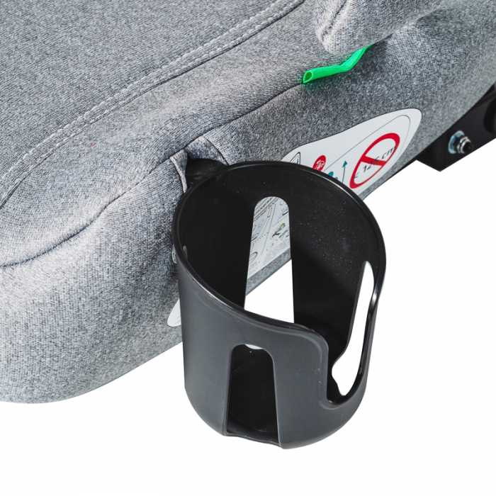 Hero BUF BOOF Isofix autós ülésmagasító R129 ISize 125-150 22-36 kg,, LightGrey [5]