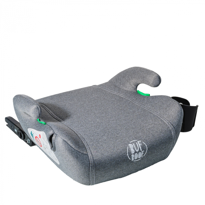 Hero BUF BOOF Isofix autós ülésmagasító R129 ISize 125-150 22-36 kg,, LightGrey [1]