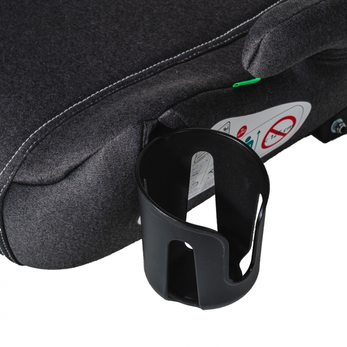 Hero BUF BOOF Isofix autós ülésmagasító R129 ISize 125-150 22-36 kg, DarkGrey [6]