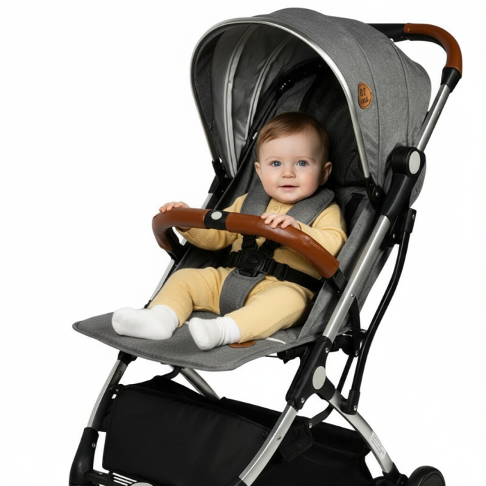 BUF BOOF® S-16 Könnyű sport babakocsi, 0–36 hónap, teljesen vízszintes 180°-os dönthetőség, összecsukható rendszer trolley funkcióval [7]