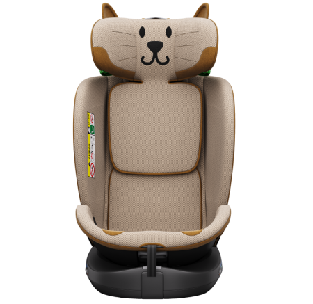BUF BOOF B-Joy DELUXE iSize Autósülés, 360 °-os, 0-36 kg-os forgatással, 40-150 cm, OrangeCAT [6]