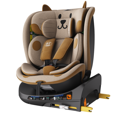 BUF BOOF B-Joy DELUXE iSize Autósülés, 360 °-os, 0-36 kg-os forgatással, 40-150 cm, OrangeCAT [5]