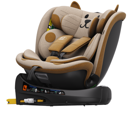 BUF BOOF B-Joy DELUXE iSize Autósülés, 360 °-os, 0-36 kg-os forgatással, 40-150 cm, OrangeCAT [4]