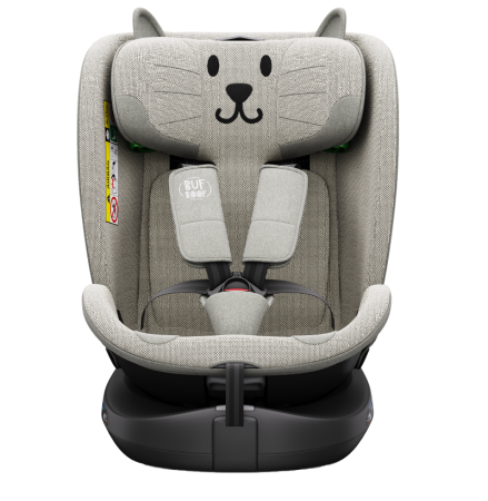 BUF BOOF B-Joy DELUXE iSize Autósülés, 360 °-os, 0-36 kg-os forgatással, 40-150 cm, LightGreyCAT [10]
