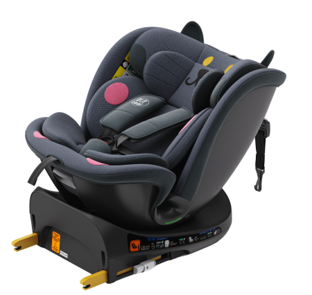 BUF BOOF B-Joy DELUXE iSize Autósülés, 360 °-os, 0-36 kg-os forgatással, 40-150 cm, DarkGreyCAT [1]