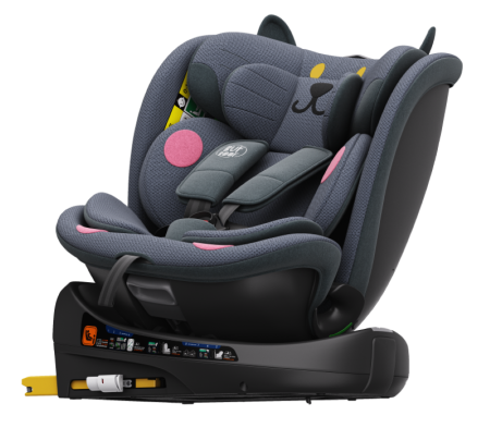 BUF BOOF B-Joy DELUXE iSize Autósülés, 360 °-os, 0-36 kg-os forgatással, 40-150 cm, DarkGreyCAT [4]