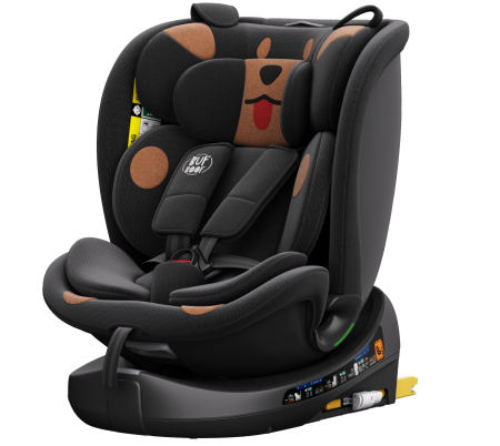 360 fokba elfordítható - BUF BOOF B-Joy DELUXE iSize Autósülés, 360 °-os, 0-36 kg-os forgatással, 40-150 cm, BlackDOG
