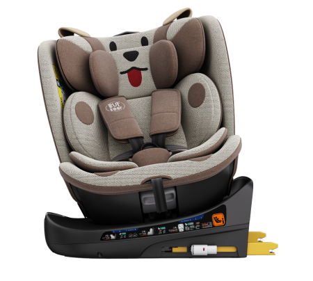 BUF BOOF B-Joy DELUXE iSize Autósülés, 360 °-os, 0-36 kg-os forgatással, 40-150 cm, BrownDOG [4]