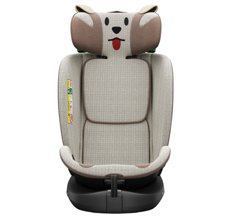 BUF BOOF B-Joy DELUXE iSize Autósülés, 360 °-os, 0-36 kg-os forgatással, 40-150 cm, BrownDOG [6]