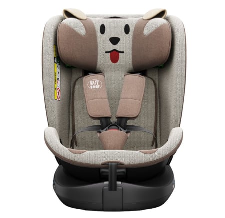 BUF BOOF B-Joy DELUXE iSize Autósülés, 360 °-os, 0-36 kg-os forgatással, 40-150 cm, BrownDOG [10]