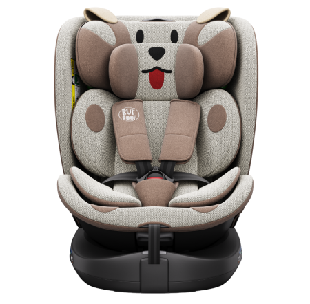 BUF BOOF B-Joy DELUXE iSize Autósülés, 360 °-os, 0-36 kg-os forgatással, 40-150 cm, BrownDOG [12]