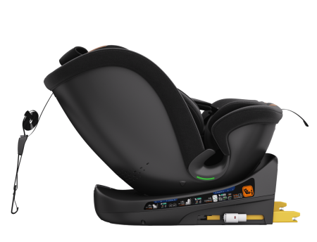 BUF BOOF B-Joy DELUXE iSize Autósülés, 360 °-os, 0-36 kg-os forgatással, 40-150 cm, BlackDOG [18]