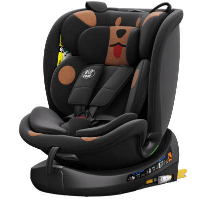 iSize - BUF BOOF B-Joy DELUXE iSize Autósülés, 360 °-os, 0-36 kg-os forgatással, 40-150 cm, BlackDOG