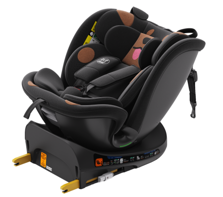 BUF BOOF B-Joy DELUXE iSize Autósülés, 360 °-os, 0-36 kg-os forgatással, 40-150 cm, BlackDOG [12]