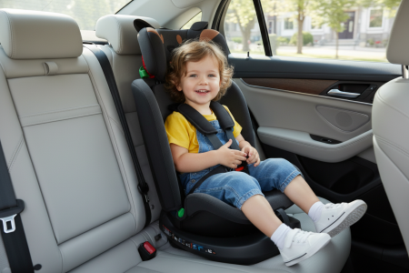 BUF BOOF B-Joy DELUXE iSize Autósülés, 360 °-os, 0-36 kg-os forgatással, 40-150 cm, BlackDOG [7]